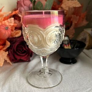 Vintage US Glass Star In Bullseye Cashmere Plum Scented Soy Candle